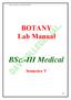 BOTANY Lab Manual BSc.-III Medical Semester V