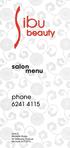 salon menu phone Unit 27 Nicholls Shops 64 Kelleway Avenue Nicholls ACT 2913