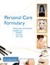 Personal Care Formulary. Performance and Sensorial modifiers for: AP/DEO Sun Care Hair Care