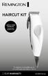 HAIRCUT KIT. 2 YEAR WARRANTY HC2000 Series USE & CARE MANUAL. To register your product go to   PLEASE READ PRIOR TO USE