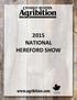 2015 NATIONAL HEREFORD SHOW