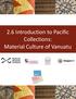 2.6 Introduction to Pacific Review of Pacific Collections Collections: in Scottish Museums Material Culture of Vanuatu
