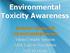 Environmental Toxicity Awareness