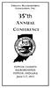 INDIANA BLACKSMITHING ASSOCIATION, INC. 35 th ANNUAL CONFERENCE