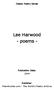 Lee Harwood - poems -