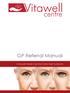 GP Referral Manual. Vitawell Medi-Centre Total Hair Systems