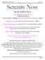 Serenity Now MAY SPECIALS MOTHER S DAY SPECIALS. (available all month long)