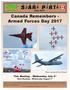 July Canada Remembers - This Meeting Wednesday July 5 th. Next Meeting Wednesday August 2 nd