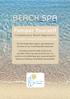 BEACH SPA. Pamper Yourself. Complete your Beach Experience! bbb. The World s Number One Outdoor Spa