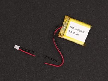 Now we need to prep the 500mAh lipo battery. Start by cutting the wire from battery. Be sure to cut one wire at a time!
