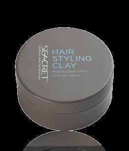 HAIR STYLING CLAY HAIR Hair type For all hair types. Provides a strong yet flexible hold that allows easy hair molding.
