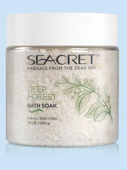BATH SOAK DEEP FOREST BODY Nourishing and soothing natural bath salts for creating a relaxing home-spa effect. Add a handful of salt to warm bathwater. Soak the skin as needed.