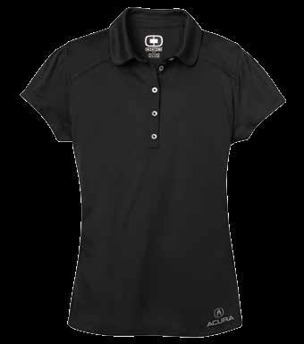 89% polyester/11% spandex jersey. Threebutton placket. Great for corporate wear or on the golf course.