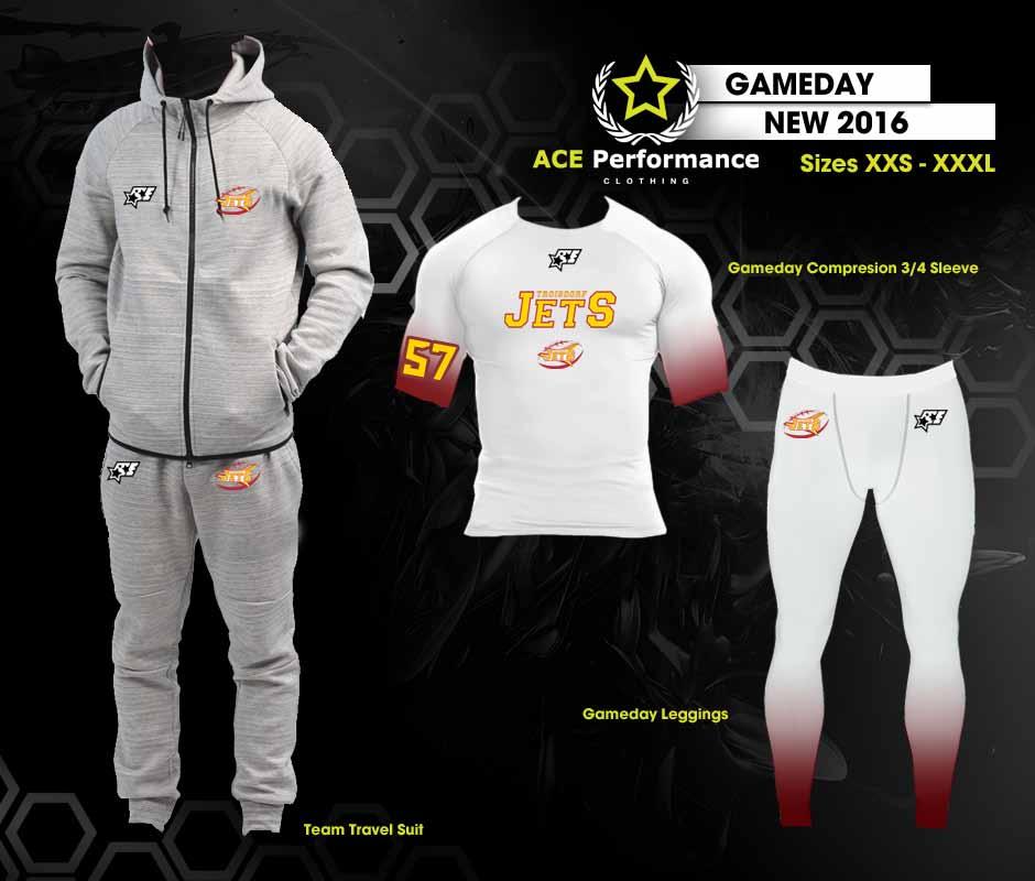 PLAYER GAMEDAY TEAM PACKAGE: 1 Team Travel Hooded Sweatsuit 99.90 1 1/2 Sleeve Polyester Sublimated 34.