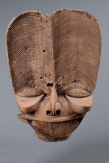 An outstanding and ancient Grassfields elephant mask in his dining room epitomizes this, as does a stunning eyeless Lega mask that he donated to the Fowler.