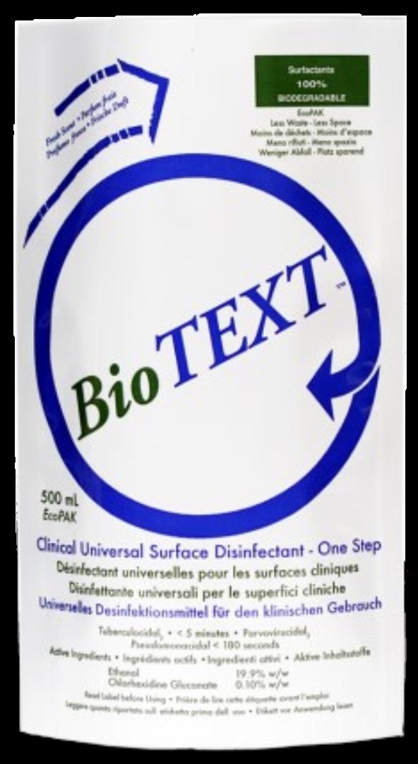 0-LCC-001 Biosurf & Biotext: One-step soft & hard surface disinfectant.