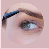 Then use the spoolie to brush brows up and hold in place.