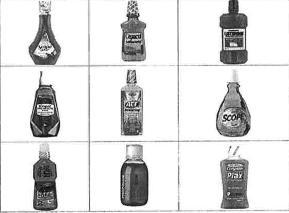 In re The Procter & Gamble Company Mouthwash bottle and bottle cap design both held inherently distinctive because: Not common geometric shapes Package