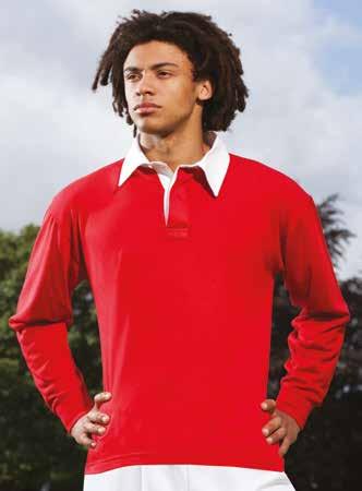 Reversible trojan Ref: 922362 Reversible acrylic rugby shirt collar 5 chest band sewn on reverse Reinforced concealed button
