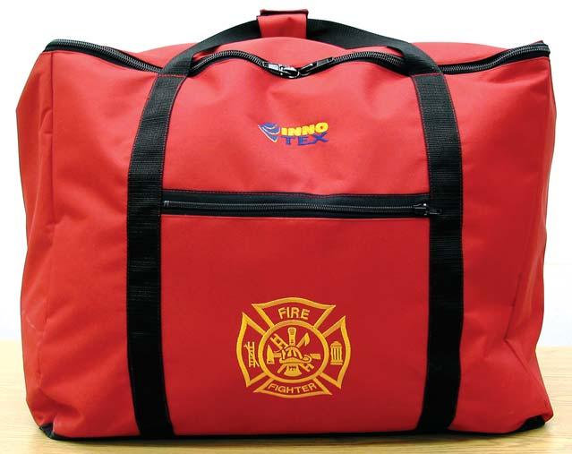 Gear bag and Measuring information Gear bag features Size: 24 Long - 18 High - 18 Wide Water-resistant Convenient external pocket Heavy duty handles Heavy duty zippers Maltese cross embroidery Large