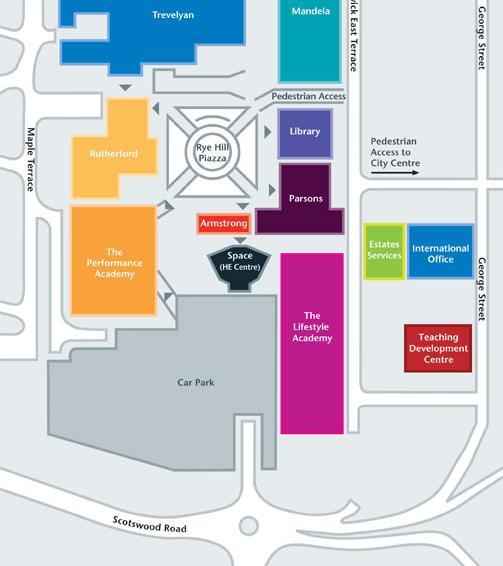 Map and FAQ We are based on the 3 rd floor of The Lifestyle Academy. If you are entering the college form the main entrance on Scotswood Road we are the dark grey building on the right.