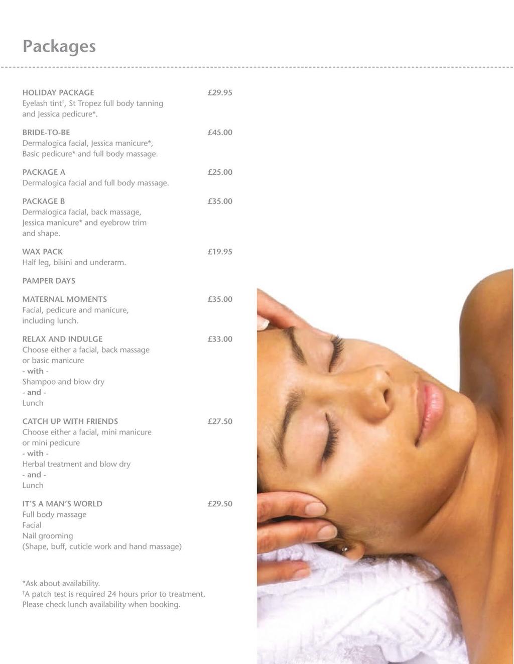 BEAUTY TREATMENTS Available: Monday 11am 5pm* Tuesday 11am 5pm* Wednesday 2 8pm* Thursday 2 8pm* Saturday 11am 4pm (From Oct)* *some treatments are not available on all days due to different student
