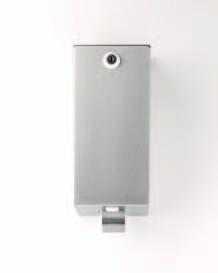 Grey: H: 145 x W: 30 x D: 25 cm. Plumat no. 3 Elegant stainless steel dispenser, transparent in front. Holds 1.5 litre soap.
