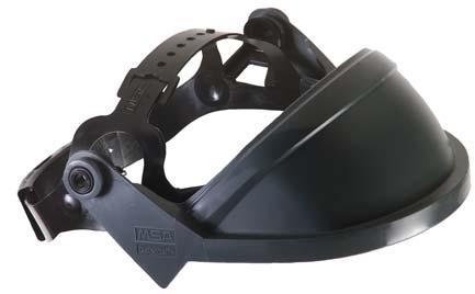 protective hard hat. Faceshield frames must be worn with a protective hard hat.