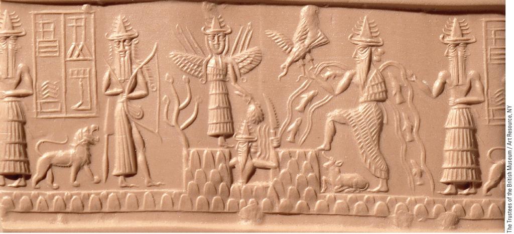 Mesopotamian Cylinder Seal Seals indicated the identity of an individual and were impressed into wet clay or wax to sign legal documents or to mark ownership of an object.