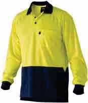 Left chest pocket with pen partition. Meets Australian standards for high visibility AS/NZS 4602.1:2011 for day use only. protection 40 body fabric only, excluding trims & underarm mesh panels.