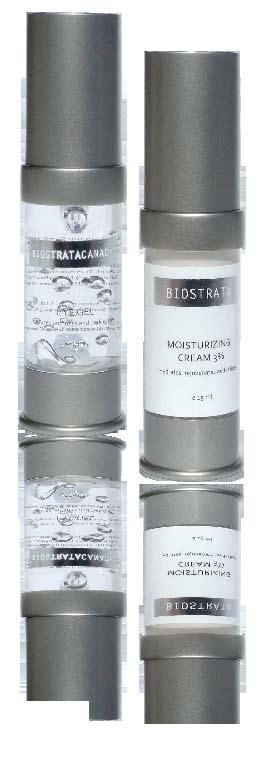 BioStrata EYE GEL & MOISTURIZING CREAM 3% contains patented active ingredients including Eyeliss & MDI Complex : Eyeliss based on peptide technology which reduces the appearance of chronic bags under
