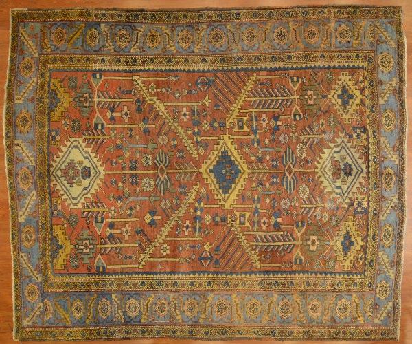 $2,500-4,000 838 Antique Karabaugh runner, approx. 3.6 x 16.6 Caucasus, circa 1940 Est. $2,500-3,500 839 Persian Herez carpet, approx. 11.1 x 13 Iran, circa 1960 Est.