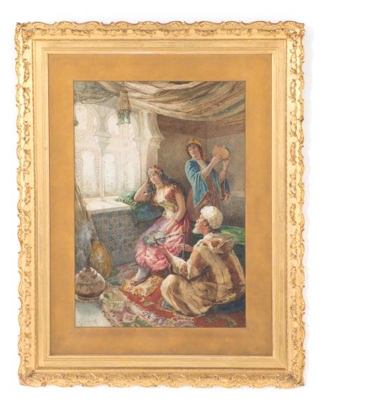 Dionysophanes, color lithograph (Russian/French, 1887-1985). The Arrival of Dionysophanes, Ed. 31/60, pencil signed Marc Chagall lr, 28 1/4 x 24 in., framed Est.