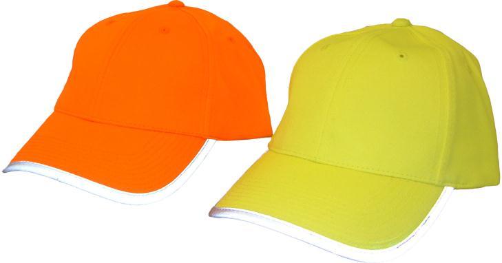 OTHER HEADWEAR Available from stock; Hi-Vis Yellow or Orange baseball cap; Features: Polyester fabric does not fade; Velcro adjuster
