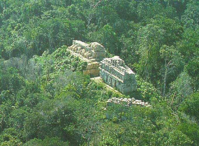 Yaxchilan Located in Chiapas Mexico by the Usumacinta River Center of Mayan civilization from between