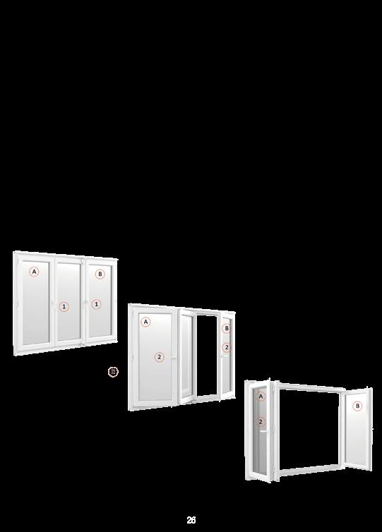 OPENING TYPES Bİ-FOLD DOORS Deceuninck folding doors provide the maximum available openings to the outdoors.
