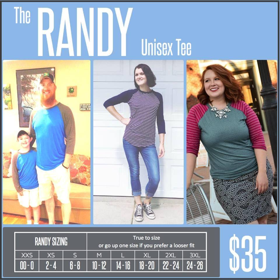 At LuLaRoe, comfort is key and we often liken our dresses and skirts to a simple t-shirt in terms of their wearability and comfort. With LuLaRoe s Randy shirt, we have a t-shirt to offer.