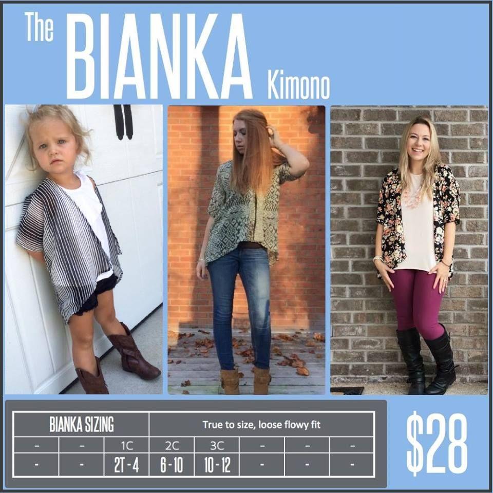 The LuLaRoe Bianka kimono gives even your littlest fashionistas a stylish new way to layer. We know too well that getting a kid to wear a jacket can be a challenge.