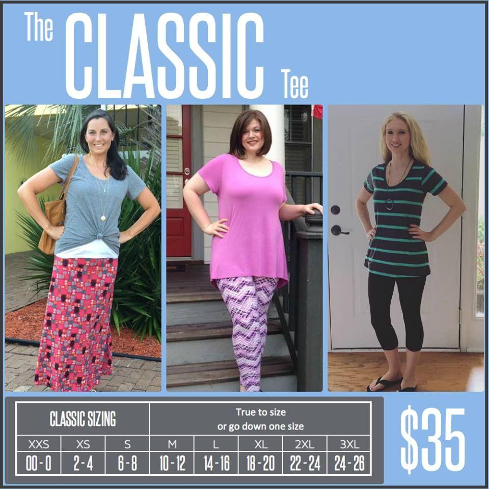 The LuLaRoe Classic T is sure to become a wardrobe staple as the perfect compliment to all your LuLaRoe skirts and leggings.