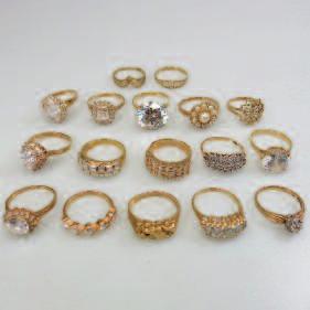 105 17 x 10k Yellow Gold Rings set with