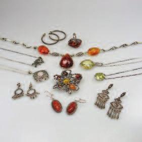 including pieces set with citrine, amber and marcasites 76 Small Quantity Of