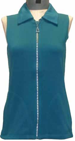 VEST STYLE # SW1006 OUR CRYSTAL ZIPPER VEST IS MADE WITH A HIGHER QUALITY FABRIC THAT OFFERS A MORE PERCISE DRAPABILITY.