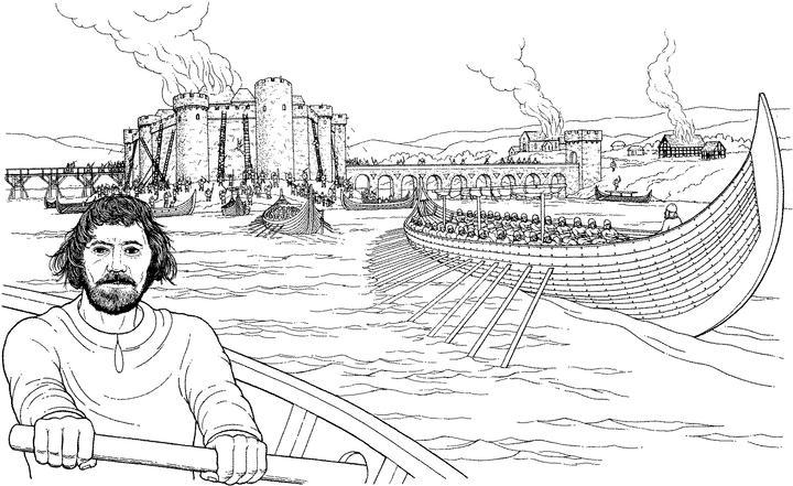 The Romans left Britain in AD 410 and then new invaders and settlers came in ships across the