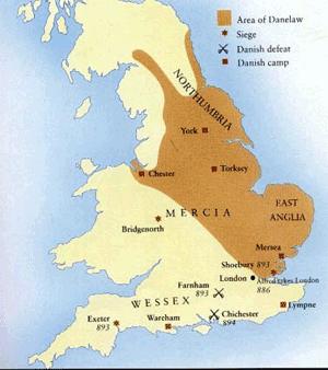 Alfred the Great stopped the Vikings taking over the whole of England and gave the Vikings the