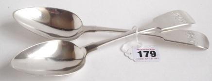 1795 1,500-2,000 Cork silver bright cut serving spoon with Old Irish Point handle by John