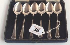 teaspoons with fiddle pattern crested handles, 185