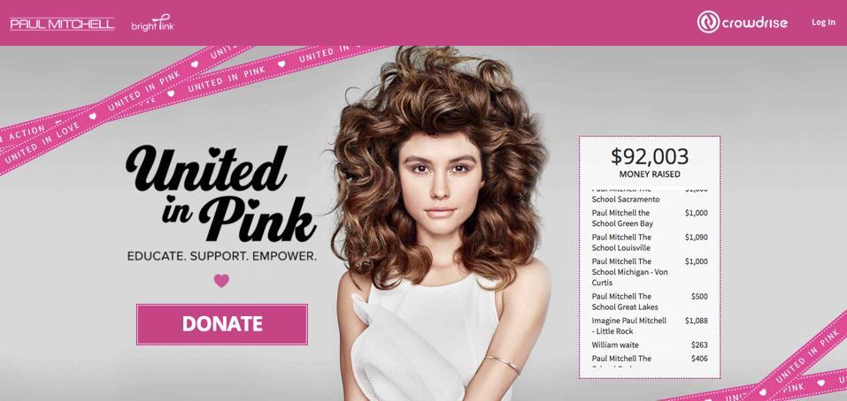 2017 United in Pink Integrated Marketing Paul Mitchell proudly supports Bright Pink s