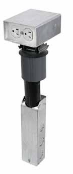 Features & Benefits Pedestals available in 2 compartment and 4 compartment for power and communications applications Core Drill Size: 3" Housings and device plates feature a brushed aluminum finish