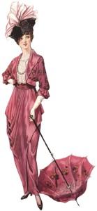 high-neck style a collar is provided with the lining. Skirt 6874 is in clearing length with slightly raised waistline. Its air of smartness is due largely to the rippling of the double tunic.