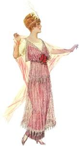 Size sixteen requires to make this dress as illustrated two yards and one-half of thirty-six-inch material for the skirt; one yard and three-fourths of forty-inch goods for the bretelles